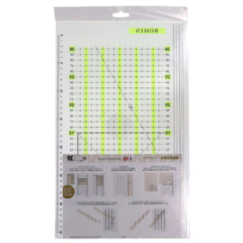 Bohin Quiltliniaal met sleuf - 30 x 15 cm