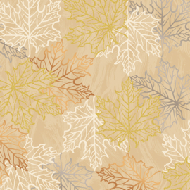 Autumnstone Line Drawing Maple Leaf Natural  - 239721/4
