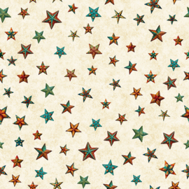 Santa's Workshop Stars Cream - 31076E