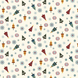 Nordic Holiday Village Tossed Trees - 3608/44