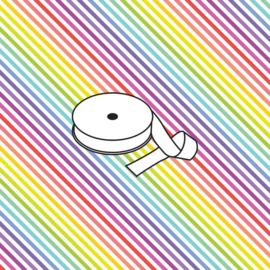 Bias Binding 25 mm - regenboog