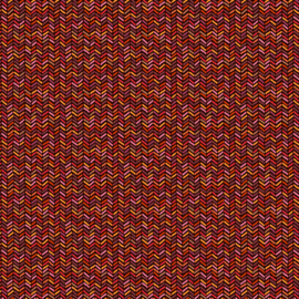 Autumn Days Herringbone Red  - 2598R