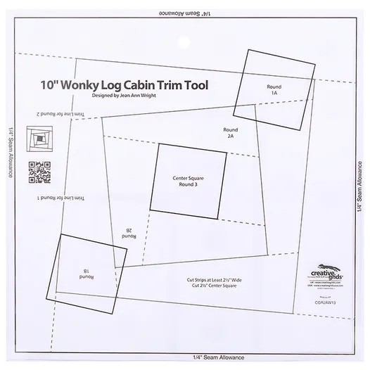 Creative Grids 10" Wonky Log Cabin - CGRJAW13