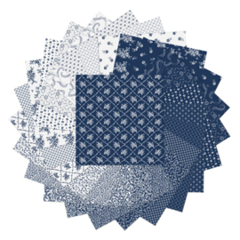 10 x 10 Pack Benartex  - Classic Keepsakes in Blue