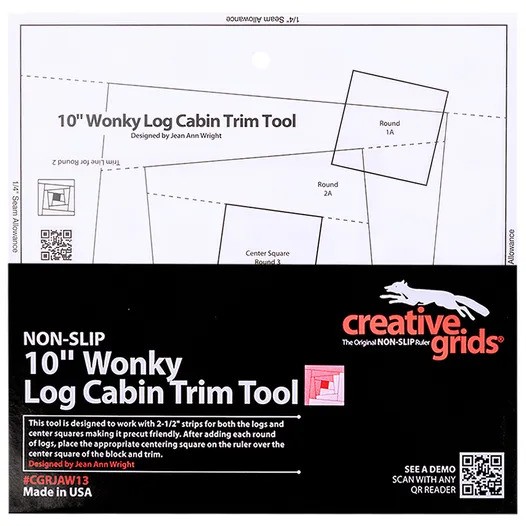 Creative Grids 10" Wonky Log Cabin - CGRJAW13