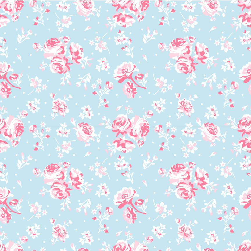 Elise Vintage Rose Blue - 25504