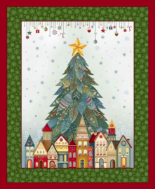 Nordic Holiday Village Christmas Tree Panel - 3614P/17