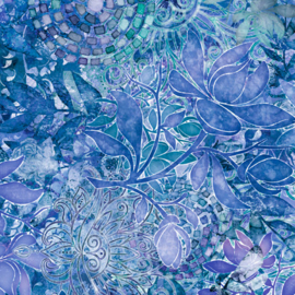 Quilting Treasures Floralessence Blue - 28441B