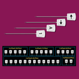 Magic Pins (spelden) Alfabet - Nummers - Pijlen