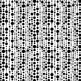 Rainbow Garden Dots Black & White - 13116/91