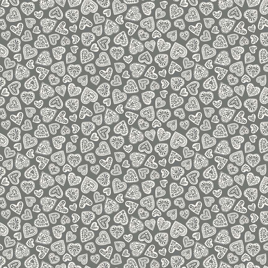Scandi Hearts Grey - 116S