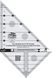 Creative Grids Quilt ruler : Multi Size 45/90  gr Triangle - CGRMS4590