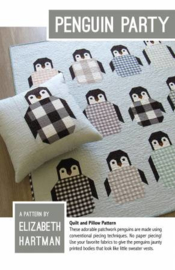 Quiltpatroon by Elizabeth Hartman - Penguin Party