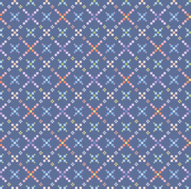 Gathering Sun Quilt Diamond Blue - 11195BZ