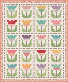 Quiltpakket in box  - Stitched Tulips by Lori Holt