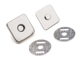 Magneetsluiting vierkant 18 mm - diverse kleuren