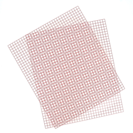 Bohin Paternoplaat  1/4 inch ruit - 2 A4 vellen