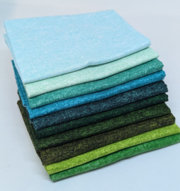 Cotton Shot Green - 10 Fat Quarters