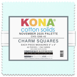 Charm Pack Kona Cotton - November Palette