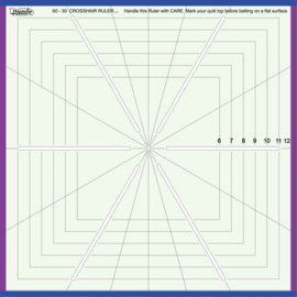 Westalee Crosshair ruler 6 point - 12,5 inch