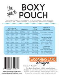Sassafras Lane - The Quick Boxy Pouch
