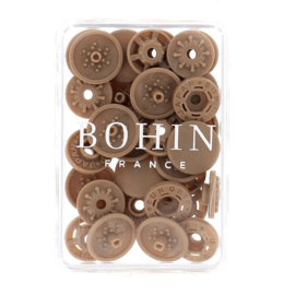Bohin Finger Snap Buttons - beige