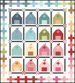Quiltpatroon - Rainbow Barn