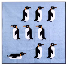 Quiltpatroon - Waddle Brigade: A Penguin Quilt