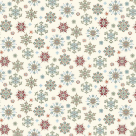Nordic Holiday Village Snowflakes White - 3605/11