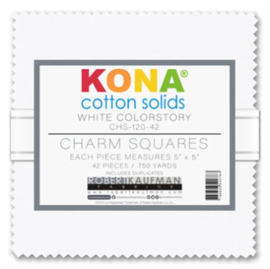 Charm Pack Robert Kaufman  - Kona Cotton White