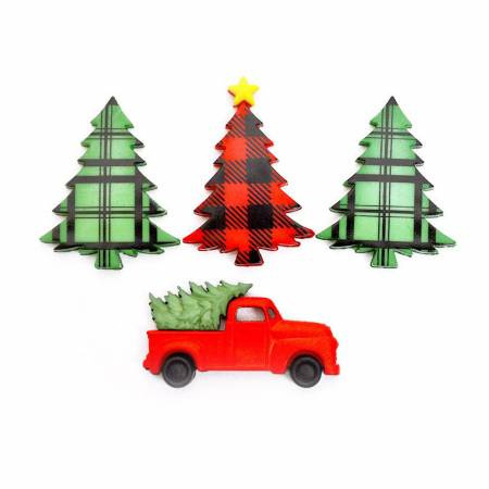 Kerstbomen en auto  - 11387