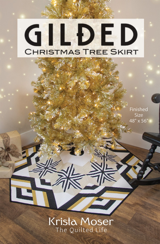 Quiltpatroon - Gilded Christmas Tree Skirt by Krista Moser