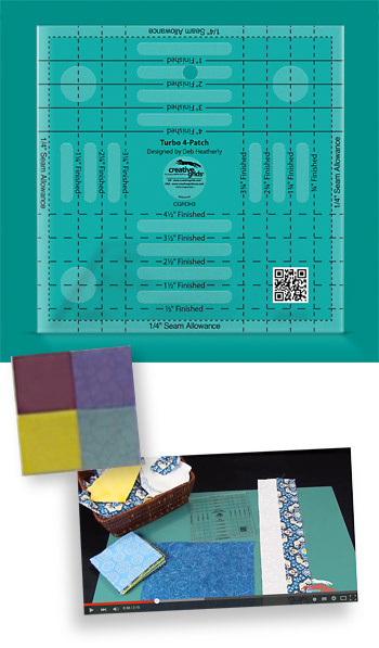 Creative Grids Turbo 4 Patch Template Ruler - CGRDH3