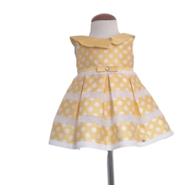 MAYORAL | Baby jurk geel met witte Polka dots