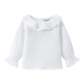 Newness meisjes baby blouse hydrofiel wit