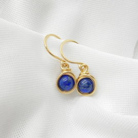 14k gold filled oorbellen met Lapis lazuli