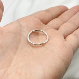 Zilveren ring met initiaal