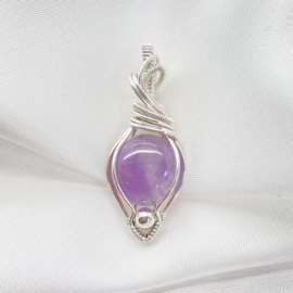 Sterling zilveren wire wrapped Amethist