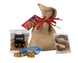 Jute zakje Sinterklaasmix