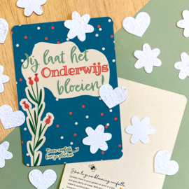Bloeiconfetti in envelop - Dag van de leraar
