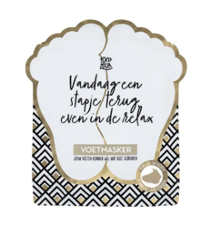 Voetenmasker, Vandaag een stapje terug, even in de relax
