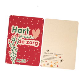 Bloeiconfetti in envelop - hart voor de zorg