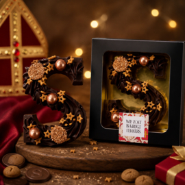 Chocoladeletter puur gedecoreerd