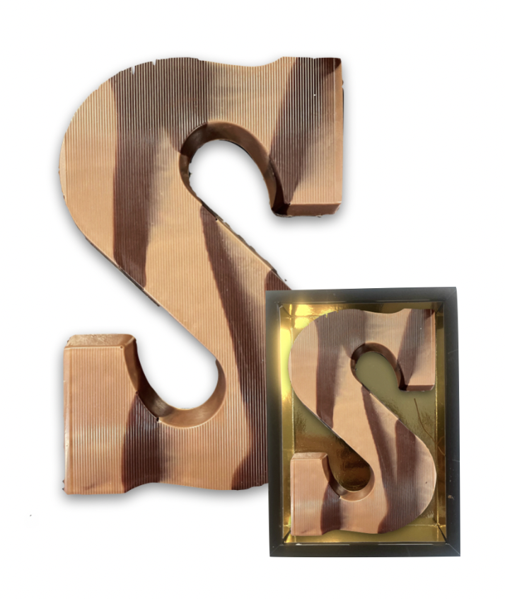 Chocolade letter zebra melk-puur 150g