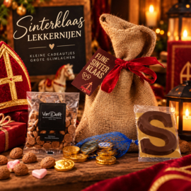 Jute zakje Sinterklaasmix