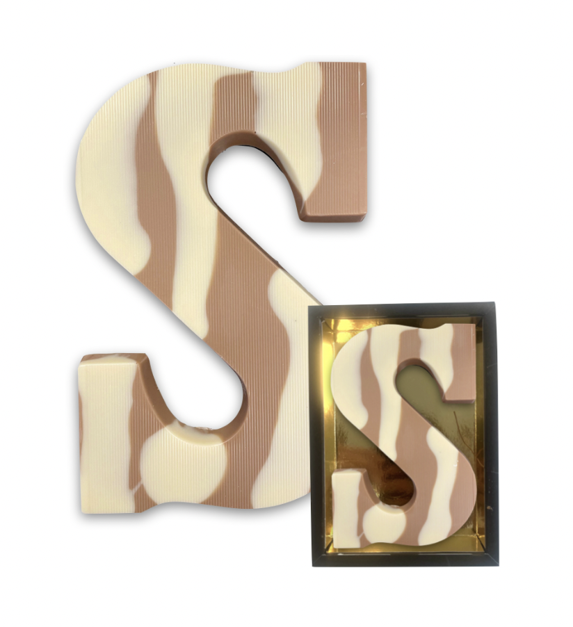 Chocolade letter zebra melk-wit 150g