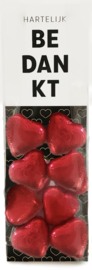 Bedankt - Chocolade hartjes