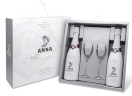 Cava Anna de Codorníu Blanc de Blancs brut in geschenkverpakking met 2 glazen