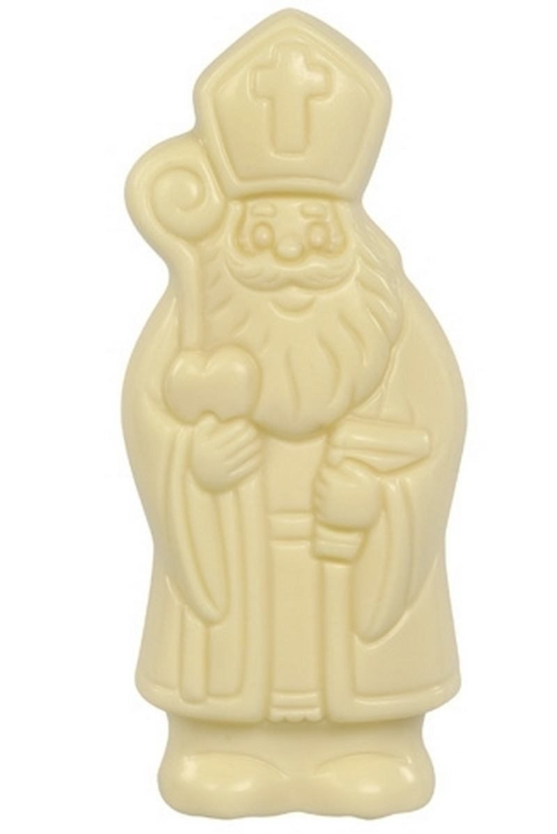 Lachende Sint wit 20cm 150g