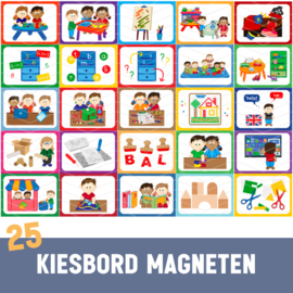 25x Kiesbord magneten (groep 1 en 2)